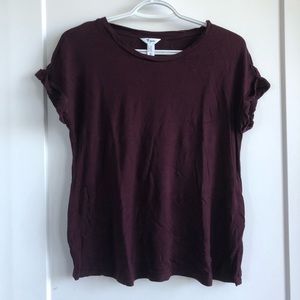 Thyme maternity top in burgundy